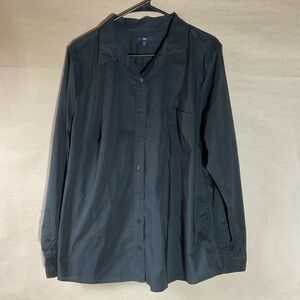 GAP Black Button Down Shirt for Women